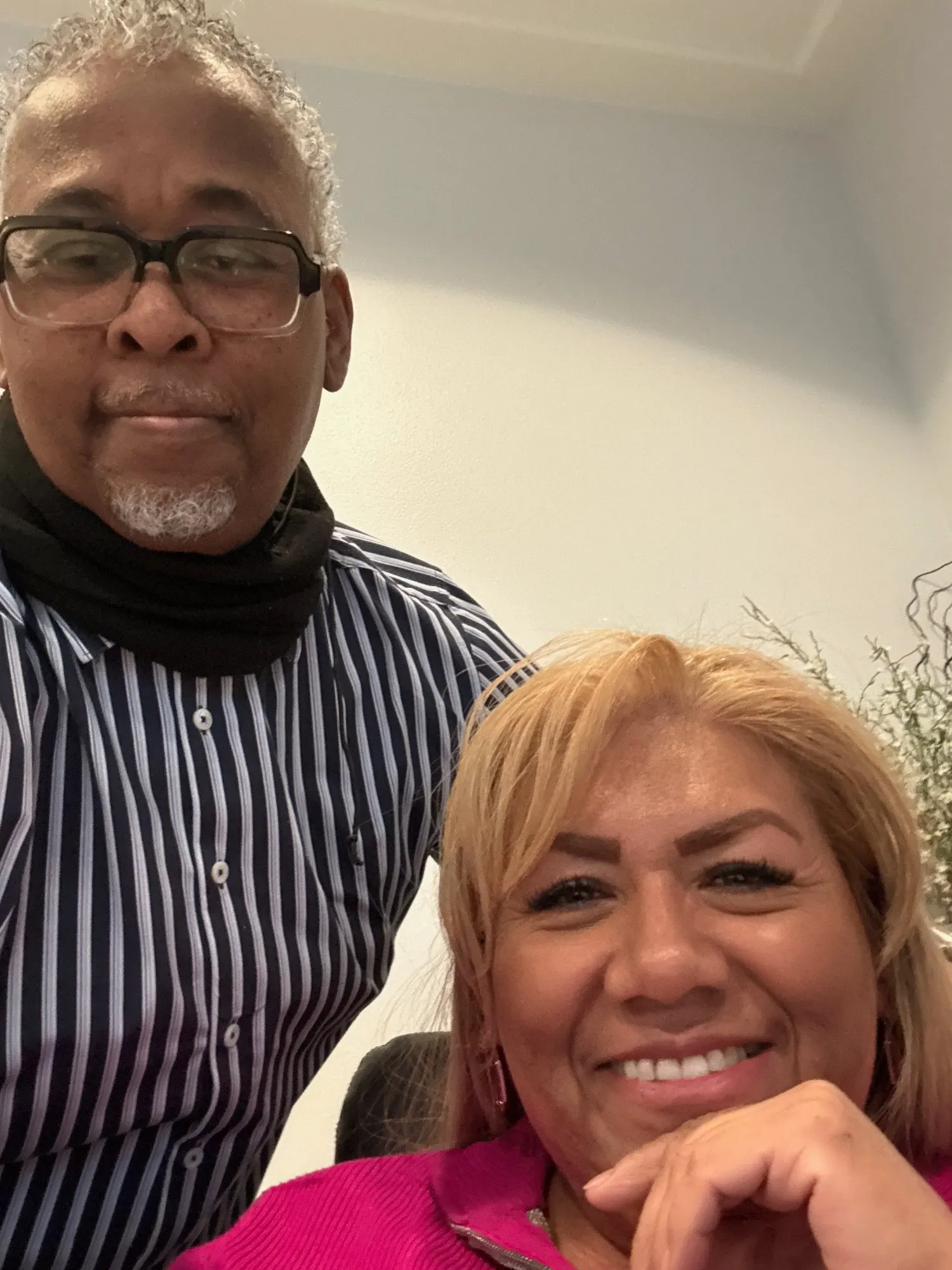 Ken with community member