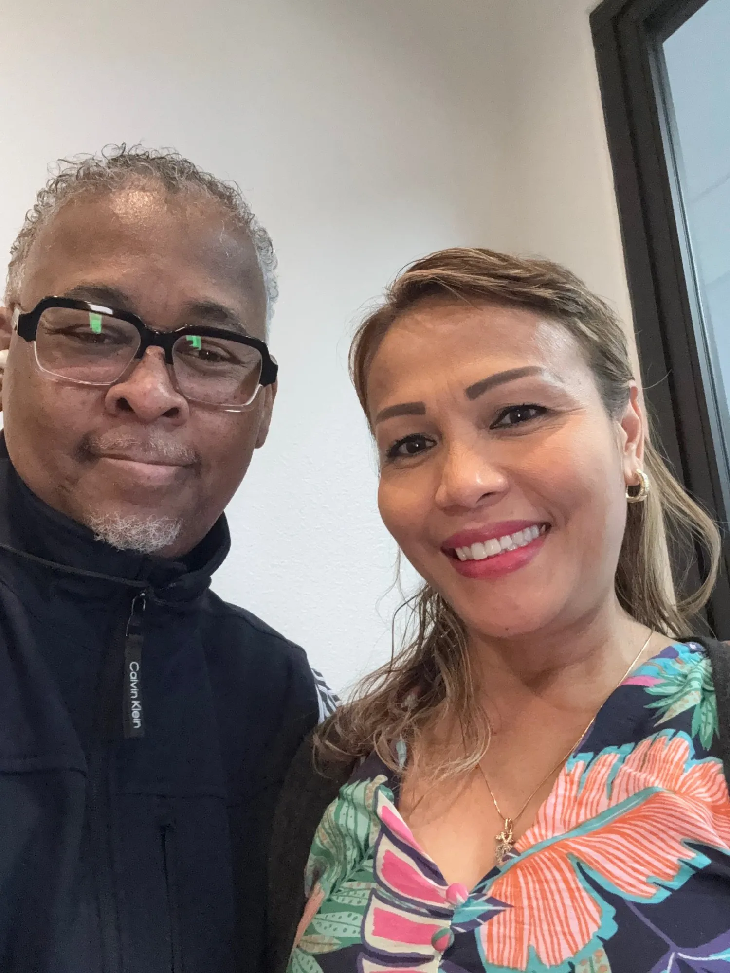 Ken with community member