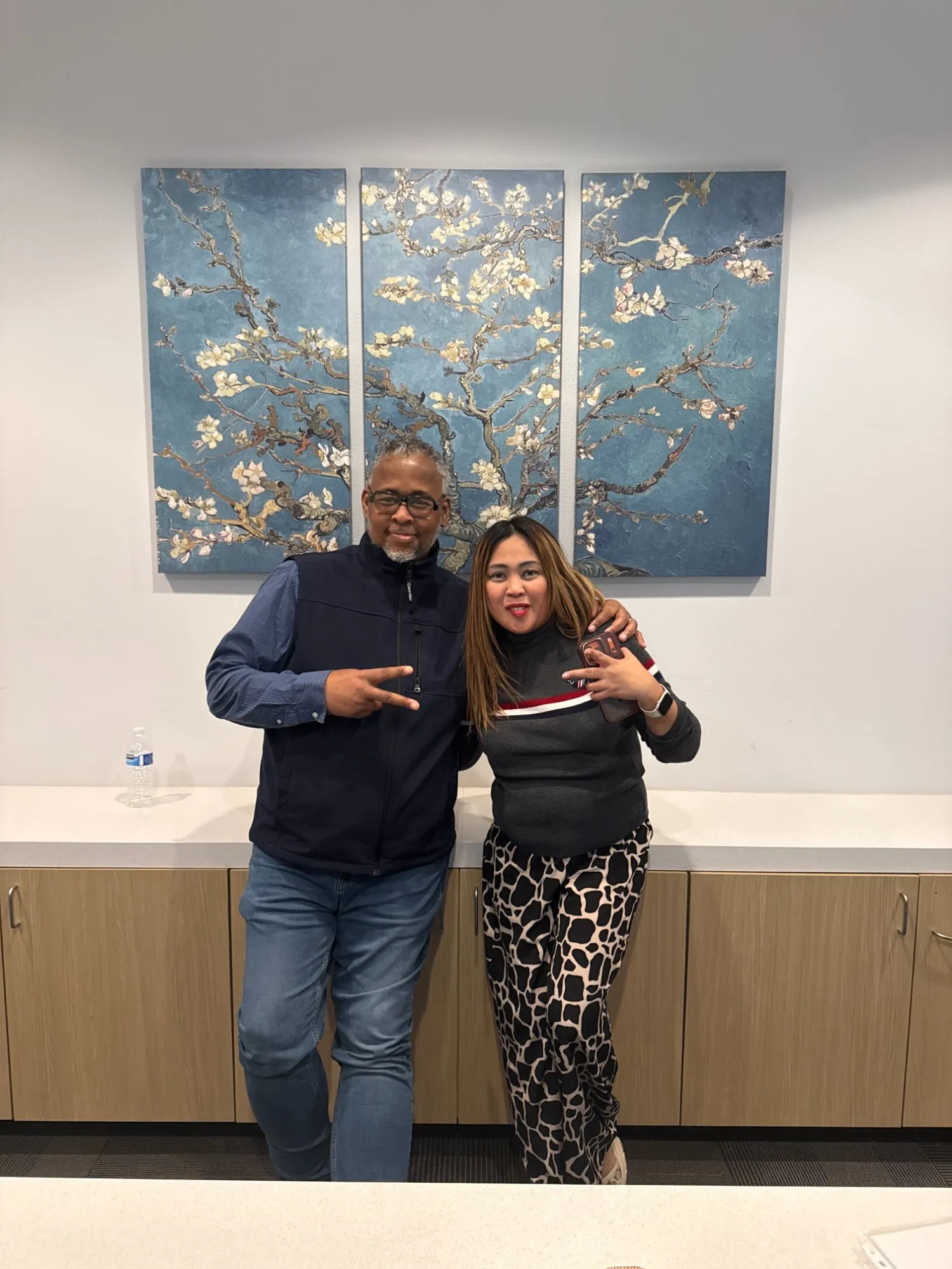 Ken with community member