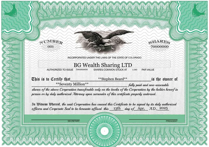 Stock Certificate